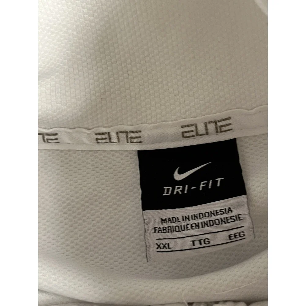 NIKE‎ Dri-Fit Half-Zip Long Sleeve Pullover Top Shirt Men's Size XXL White